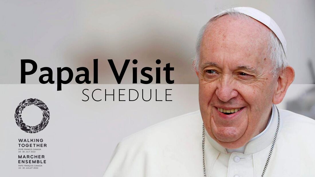 Papal Visit - Confirmed Alberta sites